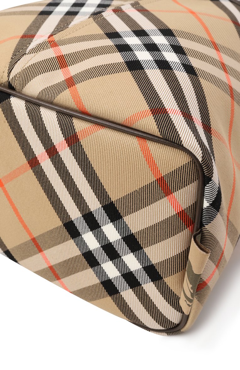 Женская сумка BURBERRY бежевого цвета, арт. 8094678 | Фото 3 (Материал сплава: Проставлено; Размер: medium; Материал: Текстиль; Драгоценные камни: Проставлено)