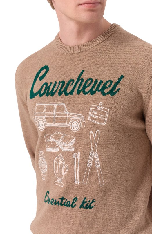 Джемпер из шерсти и вискозы MC2 Saint Barth HER0001-02911I/HER0N Бежевый  HER0001-02911I/HER0N Фото 5