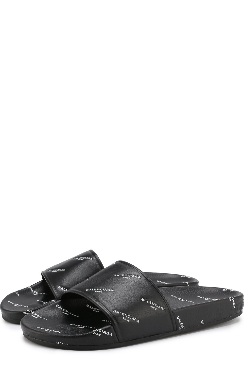 Кожаные шлепанцы pool с логотипом бренда BALENCIAGA, арт. 500576/WAL00, фото 1