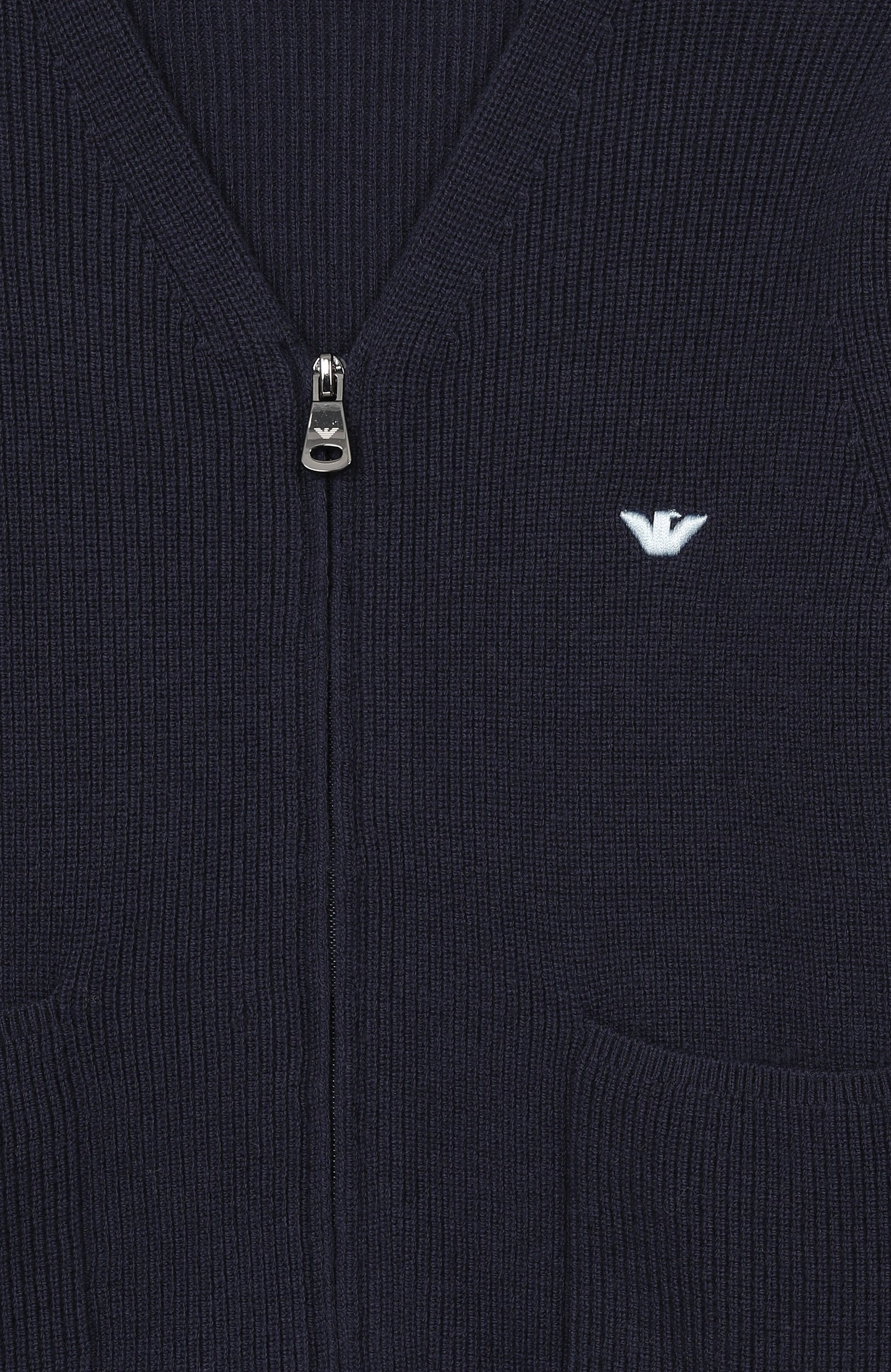 Кардиган из хлопка и шерсти EMPORIO ARMANI, арт. EB001585/AF27315, фото 3