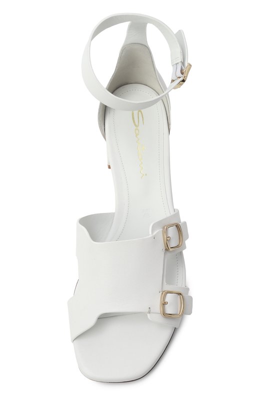 Кожаные босоножки Santoni WHVG71606HA2TLGA Белый  WHVG71606HA2TLGA Фото 6