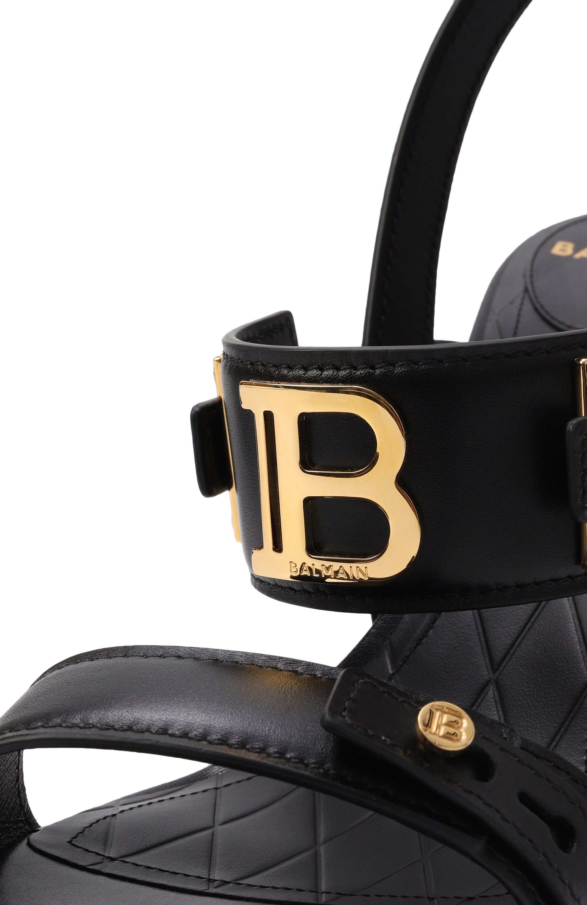 Кожаные босоножки b-buzz 95 BALMAIN, арт. EN1UH086/LVIT, фото 7