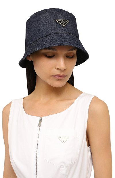 Джинсовая панама PRADA темно-синего цвета по цене 59000 руб., арт. 1HC137-AJ6-F0008, фото 2 Джинсовая панама PRADA, арт. 1HC137-AJ6-F0008, фото 2