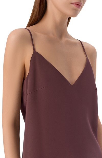 Шелковый топ NOBLE&BRULEE коричневого цвета по цене 35000 руб., арт. NB04/280526/03, фото 5 Шелковый топ NOBLE&BRULEE, арт. NB04/280526/03, фото 5