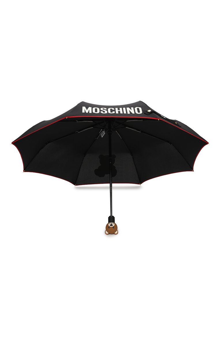 Женский складной зонт MOSCHINO черного цвета, арт. 8080-0PENCL0SE | Фото 3 (Материал: Текстиль, Металл, Синтетический материал; Нос: Не проставлено; Материал сплава: Проставлено; Региональные ограничения белый список (Axapta Mercury): Не проставлено)