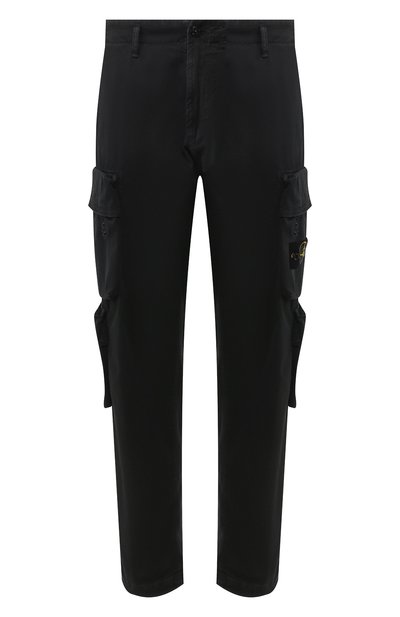 Хлопковые брюки-карго STONE ISLAND черного цвета по цене 45450 руб., арт. 711530702, фото 1 Хлопковые брюки-карго STONE ISLAND, арт. 711530702, фото 1