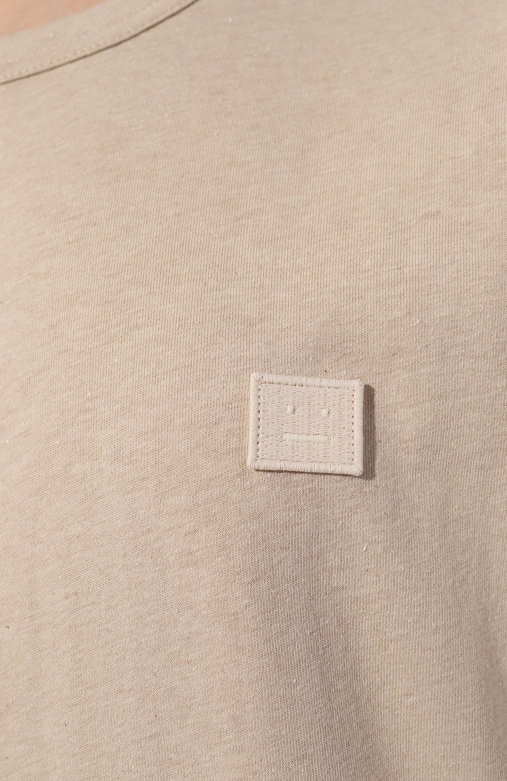 Хлопковая футболка ACNE STUDIOS бежевого цвета по цене 17750 руб., арт. NASH FACE633, фото 5 Хлопковая футболка ACNE STUDIOS, арт. NASH FACE633, фото 5