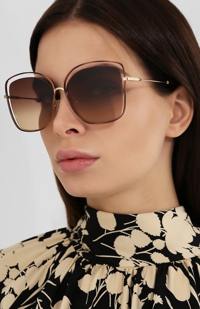 Солнцезащитные очки CHLOÉ коричневого цвета по цене 24550 руб., арт. 133S-213, фото 2 Солнцезащитные очки CHLOÉ, арт. 133S-213, фото 2