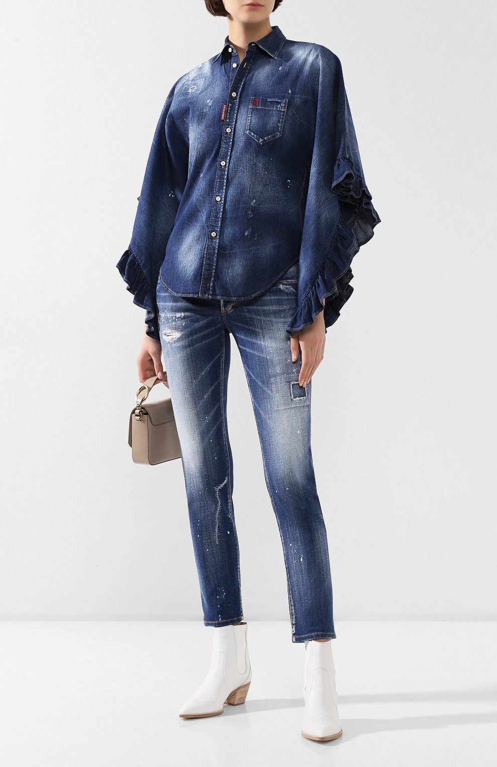 Джинсы DSQUARED2 синего цвета по цене 49950 руб., арт. S75LB0282/S30342, фото 2 Джинсы DSQUARED2, арт. S75LB0282/S30342, фото 2