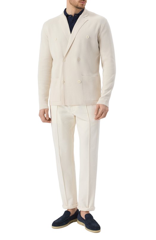 Хлопковый пиджак Corneliani 25M594-2525155 Кремовый  25M594-2525155 Фото 3