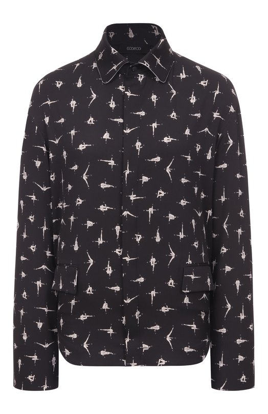 Шелковая рубашка Gooroo SH020-2008-9012-FW25/26 Чёрный SH020-2008-9012-FW25/26