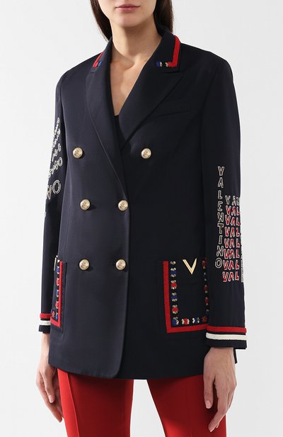 Шерстяной жакет VALENTINO, арт. RB3CE1H54FD, фото 3