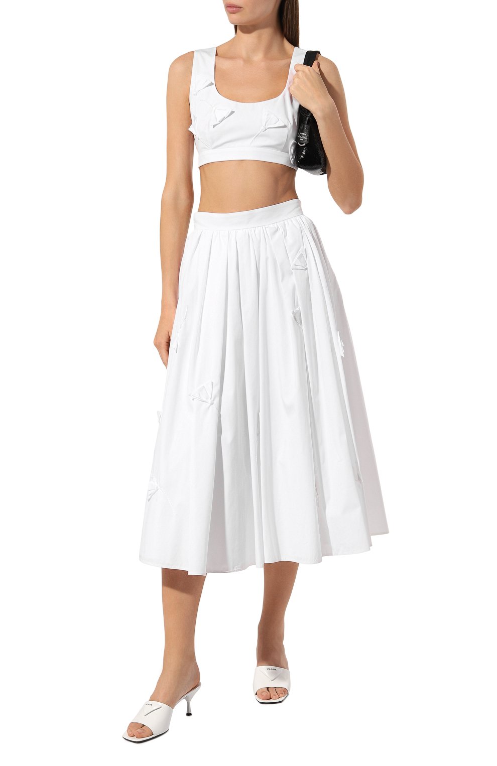 Хлопковый бра-топ PRADA, арт. P926IR-1ZBP-F0009-211, фото 2