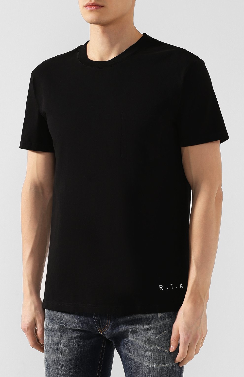 Хлопковая футболка RTA, арт. MH994-48GLBK, фото 3
