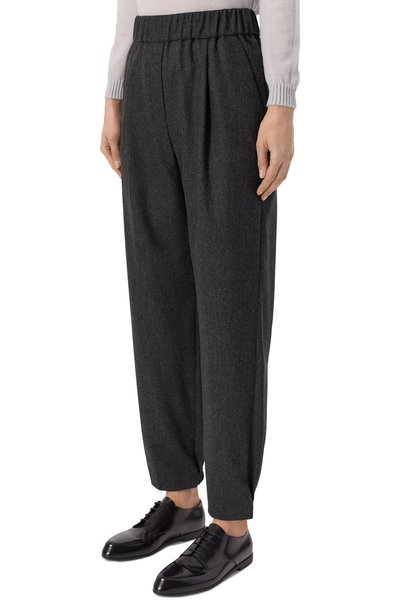 Брюки из шерсти и кашемира GIORGIO ARMANI темно-серого цвета по цене 127500 руб., арт. GW003476/TE10537, фото 3 Брюки из шерсти и кашемира GIORGIO ARMANI, арт. GW003476/TE10537, фото 3