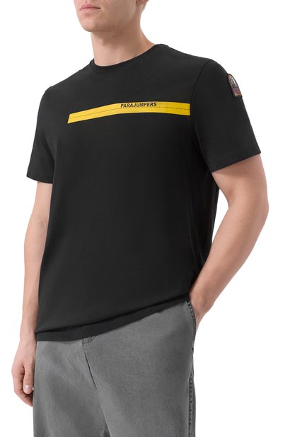 Хлопковая футболка PARAJUMPERS черного цвета по цене 14800 руб., арт. 25WMPMTSIT01, фото 3 Хлопковая футболка PARAJUMPERS, арт. 25WMPMTSIT01, фото 3