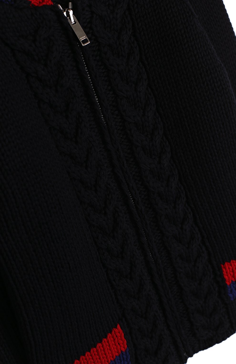 Вязаный кардиган из хлопка на молнии с контрастной отделкой GUCCI, арт. 497614/X3I50, фото 3