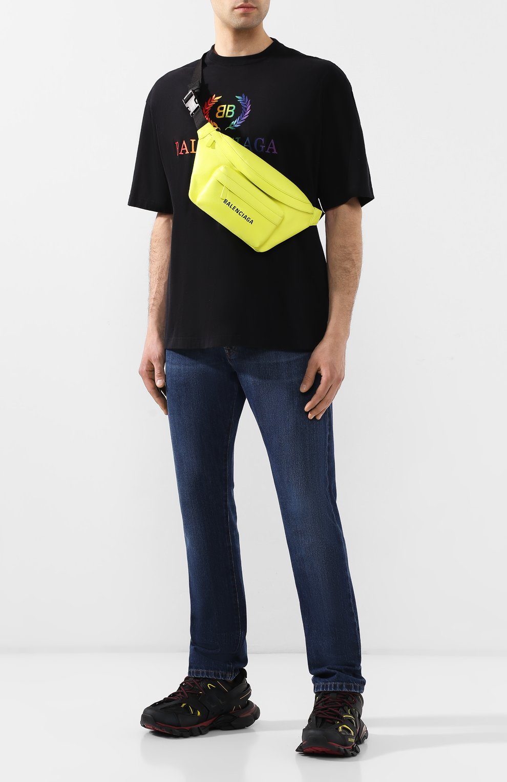 Кожаная поясная сумка everyday BALENCIAGA, арт. 552375/DLR1N, фото 2