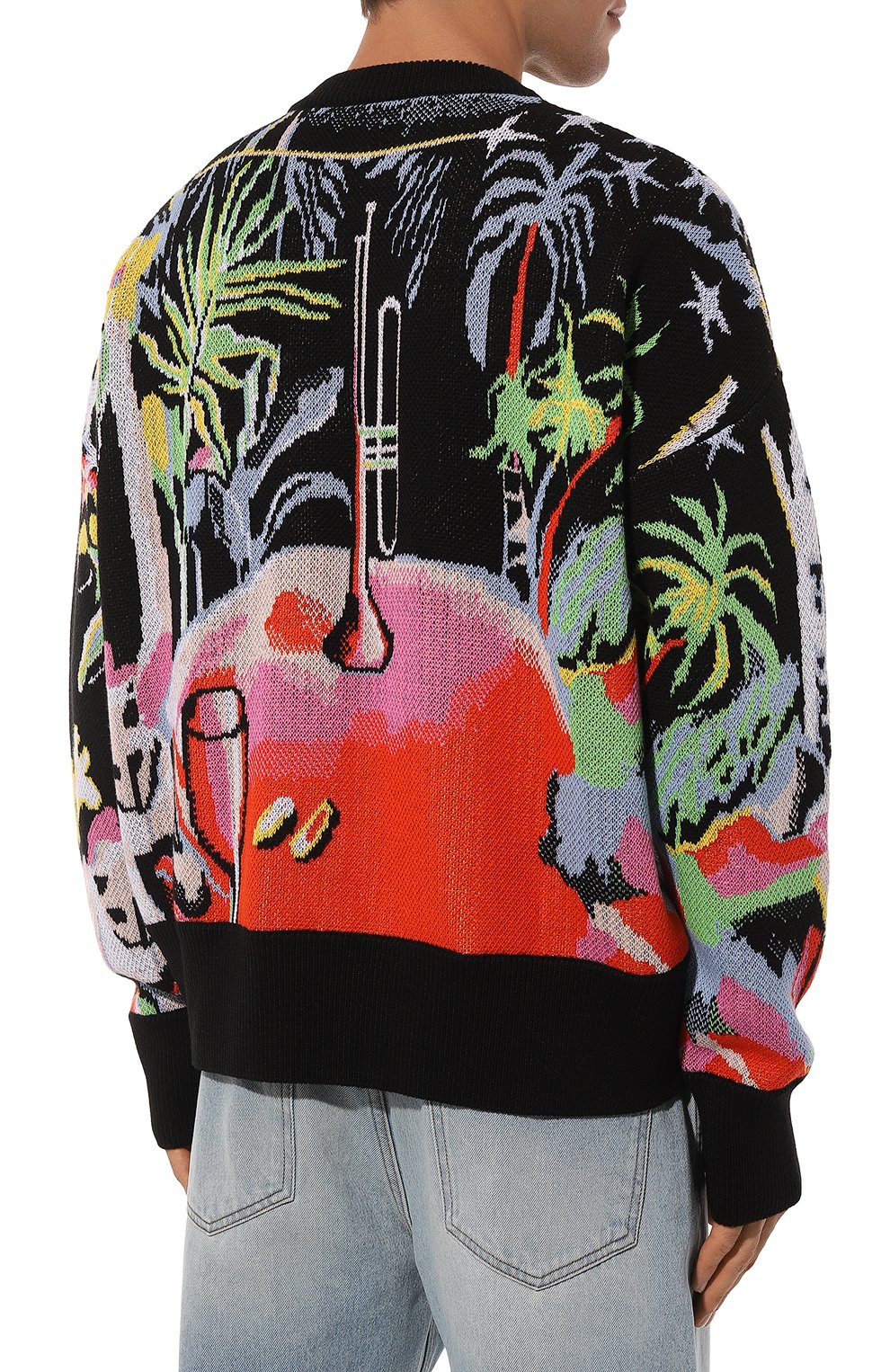 Свитер из хлопка и шерсти PALM ANGELS, арт. PMHE053E23KNI0031084, фото 4