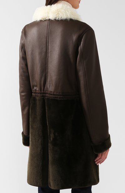 Дубленка из овчины CHLOÉ хаки цвета по цене 985000 руб., арт. CHC18ACM03206, фото 4 Дубленка из овчины CHLOÉ, арт. CHC18ACM03206, фото 4