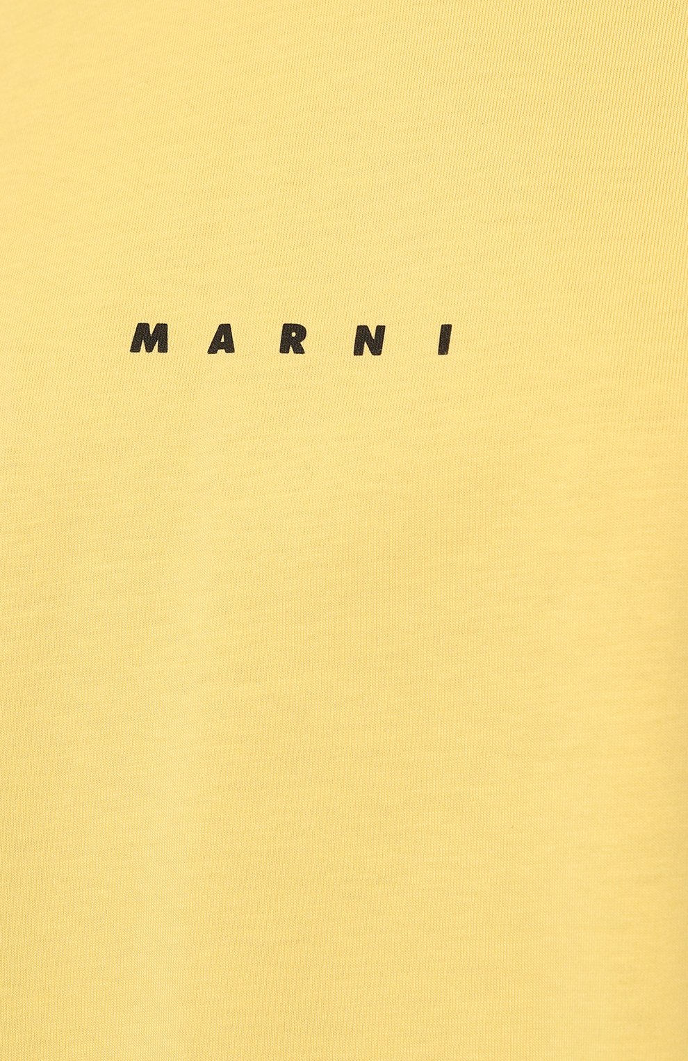 Хлопковая футболка MARNI желтого цвета по цене 35150 руб., арт. THJE0263P1/USCS87, фото 5 Хлопковая футболка MARNI, арт. THJE0263P1/USCS87, фото 5