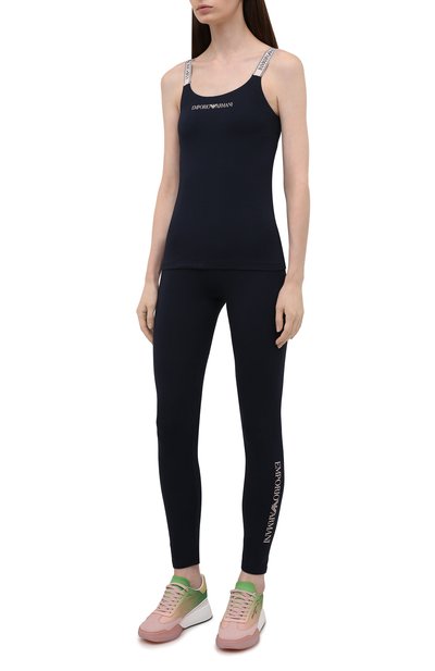 Хлопковые легинсы EMPORIO ARMANI темно-синего цвета по цене 7270 руб., арт. 164162/1A227, фото 2 Хлопковые легинсы EMPORIO ARMANI, арт. 164162/1A227, фото 2