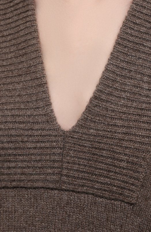 Шерстяной свитер By Malene Birger Коричневый, фото 5