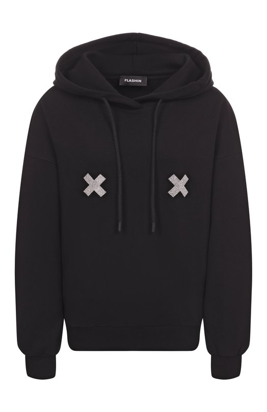 Хлопковое худи Flashin FS25HCROSB Чёрный FS25HCROSB