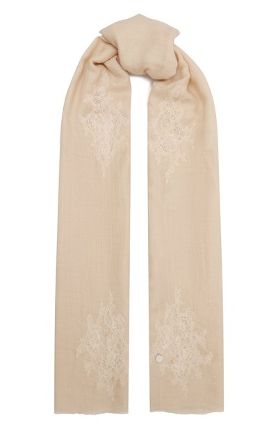 Шаль из шелка и шерсти VINTAGE SHADES светло-бежевого цвета по цене 20800 руб., арт. 32293, фото 1 Шаль из шелка и шерсти VINTAGE SHADES, арт. 32293, фото 1