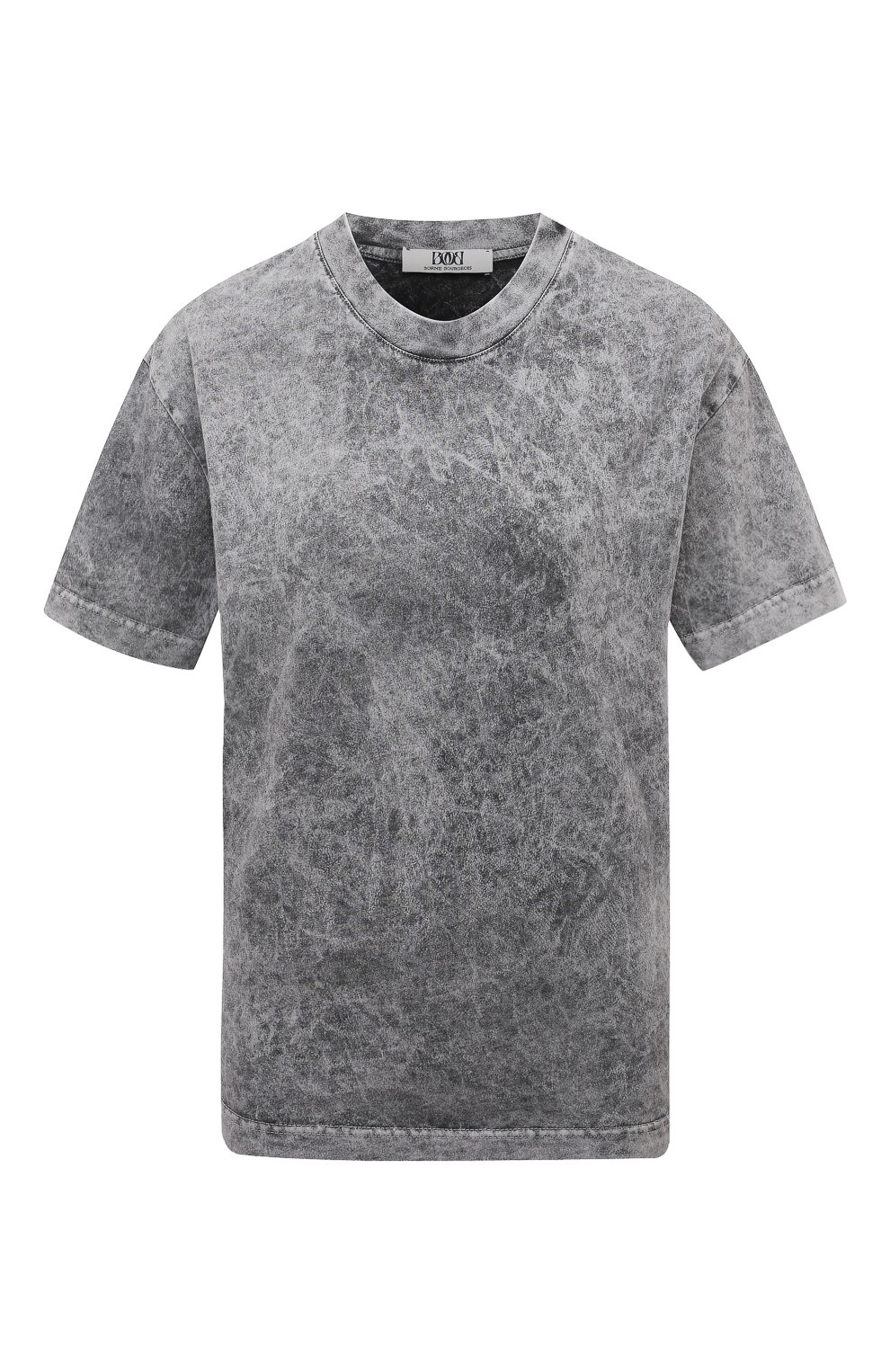 Хлопковая футболка BORNE BOURGEOIS серого цвета по цене 15000 руб., арт. SW-TS-BO-3018, фото 1 Хлопковая футболка BORNE BOURGEOIS, арт. SW-TS-BO-3018, фото 1