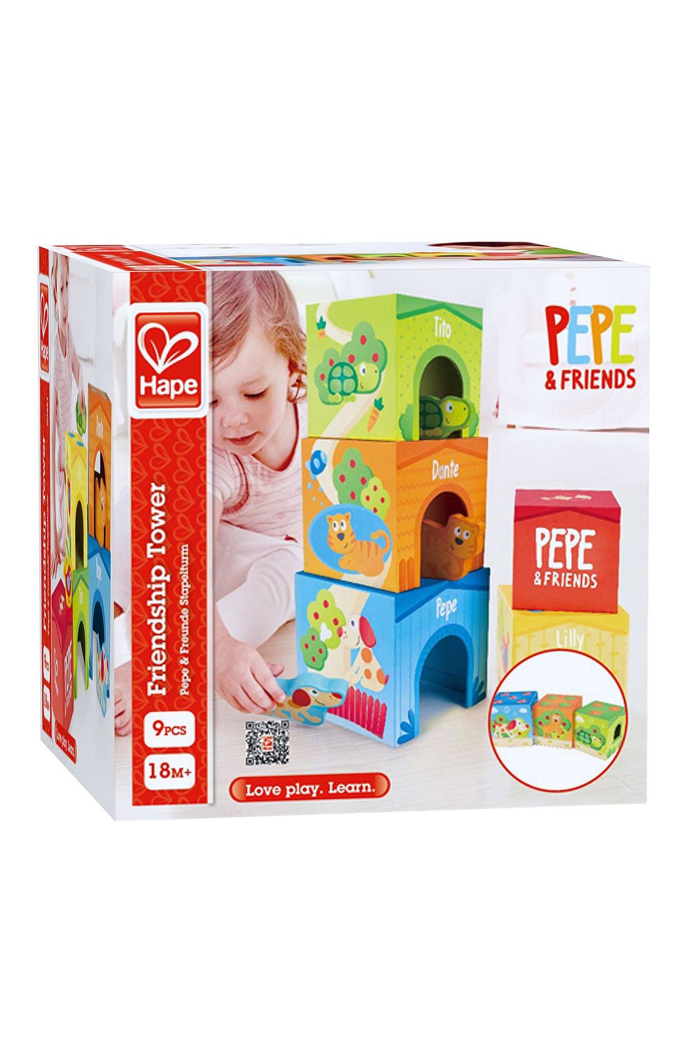 Игрушка кубики-пирамидка башня дружбы HAPE, арт. E0451_HP, фото 2