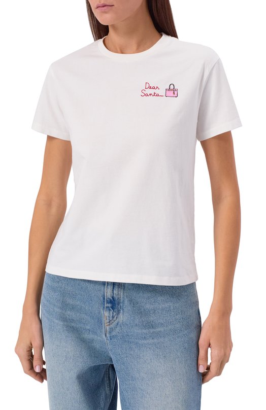 Хлопковая футболка MC2 Saint Barth EMI0002-03929I/EMILIE W Белый  EMI0002-03929I/EMILIE W Фото 3