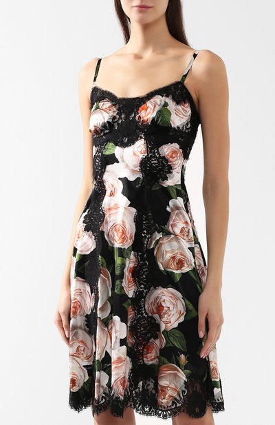 Платье из смеси шелка и хлопка DOLCE & GABBANA, арт. F6B3QT/FSAW9, фото 3