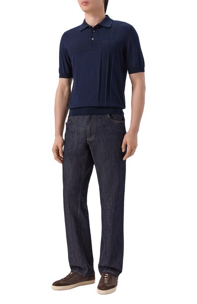 Мужская поло из хлопка и шелка ZILLI, арт. KBP002M0107VR0V00