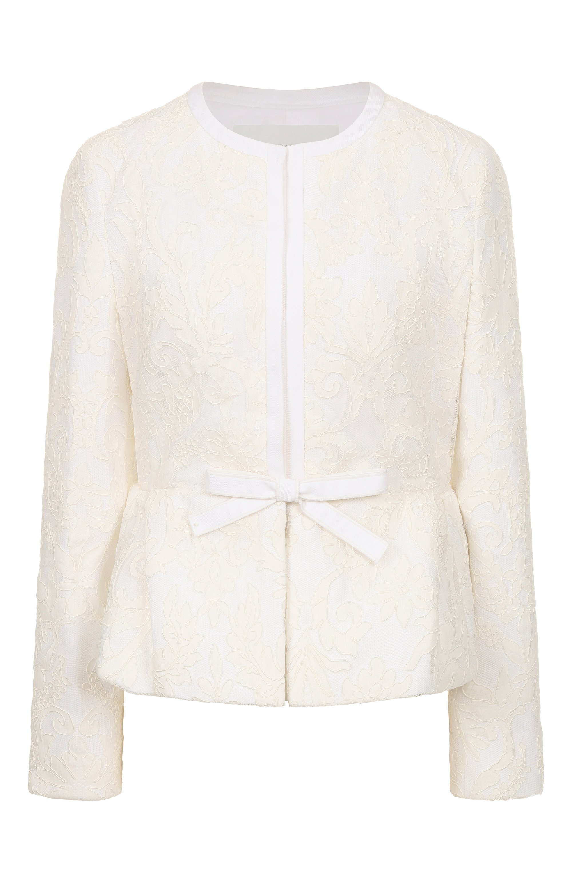 Жакет GIAMBATTISTA VALLI белого цвета по цене 399500 руб., арт. 25SSPVCA6022-02STA, фото 1 Жакет GIAMBATTISTA VALLI, арт. 25SSPVCA6022-02STA, фото 1