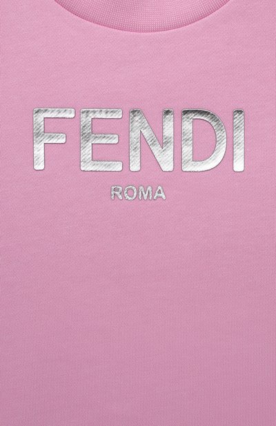 Хлопковый свитшот FENDI розового цвета по цене 21450 руб., арт. JUH051/5V0/8A-12+, фото 3 Хлопковый свитшот FENDI, арт. JUH051/5V0/8A-12+, фото 3