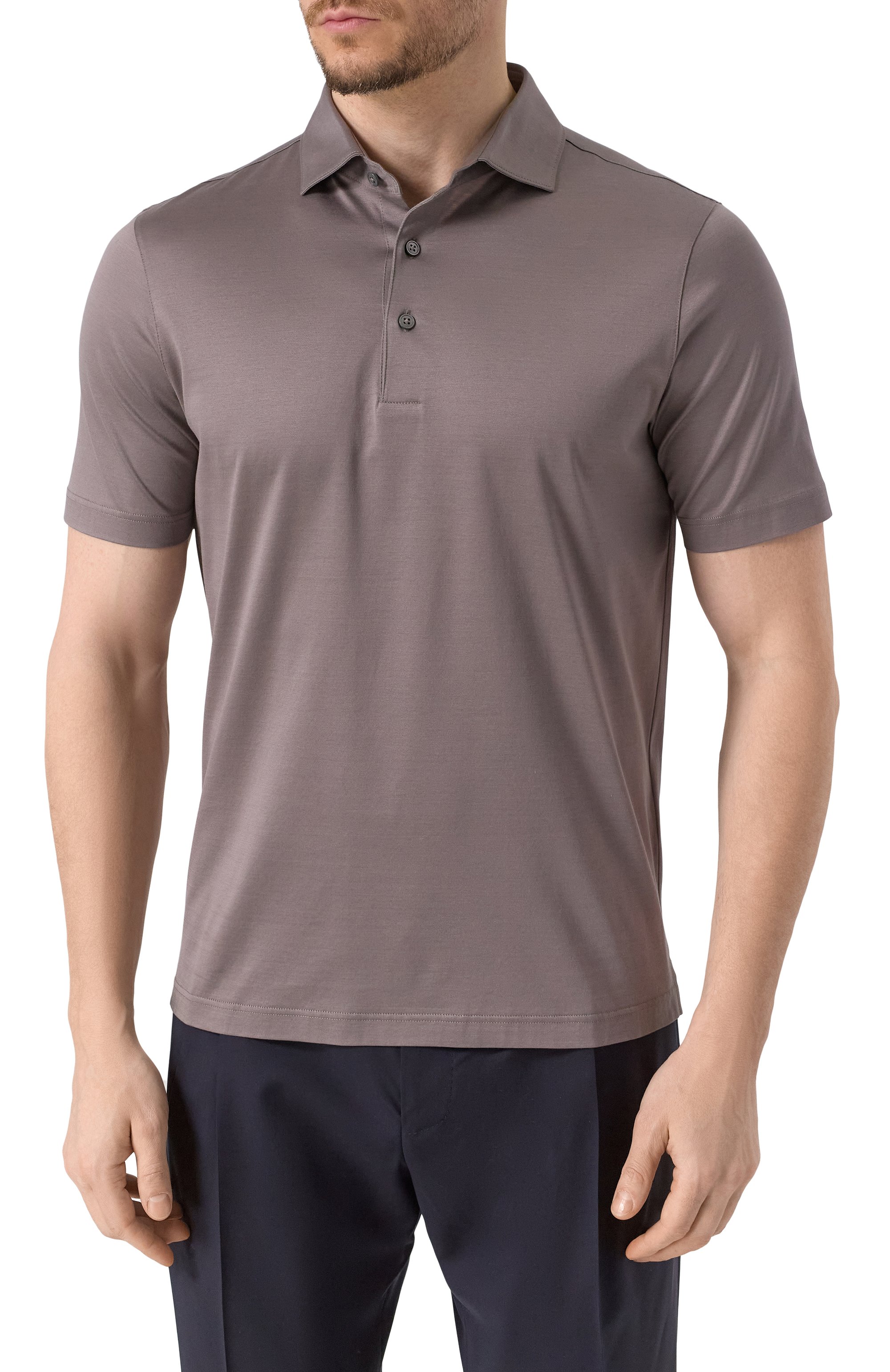 Хлопковое поло GRAN SASSO серого цвета по цене 19250 руб., арт. 60103/74002, фото 3 Хлопковое поло GRAN SASSO, арт. 60103/74002, фото 3