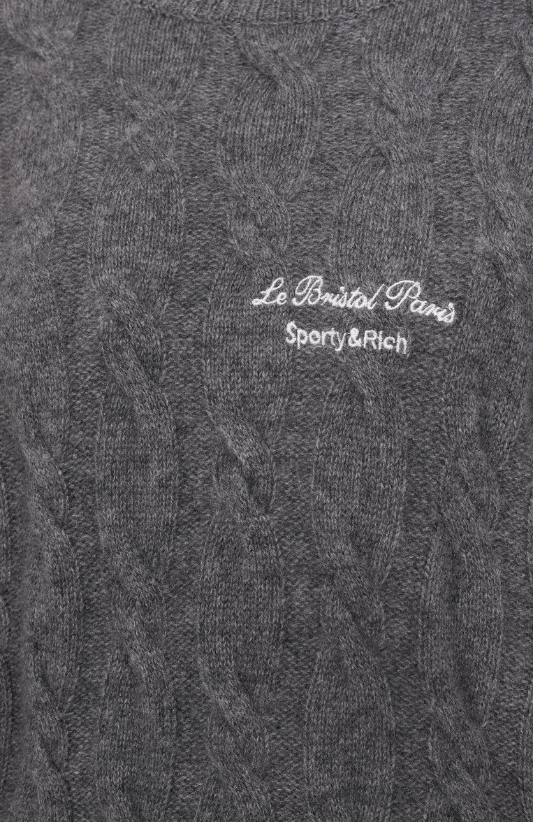 Свитер из кашемира и шерсти sporty & rich x le bristol paris SPORTY AND RICH, арт. WS066517619GY03, фото 6