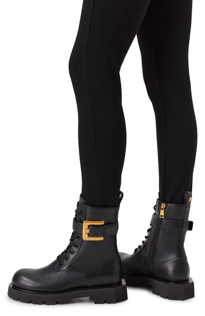 Кожаные ботинки ranger anthem BALMAIN черного цвета по цене 151500 руб., арт. HN1TC292/LVIT, фото 2 Кожаные ботинки ranger anthem BALMAIN, арт. HN1TC292/LVIT, фото 2