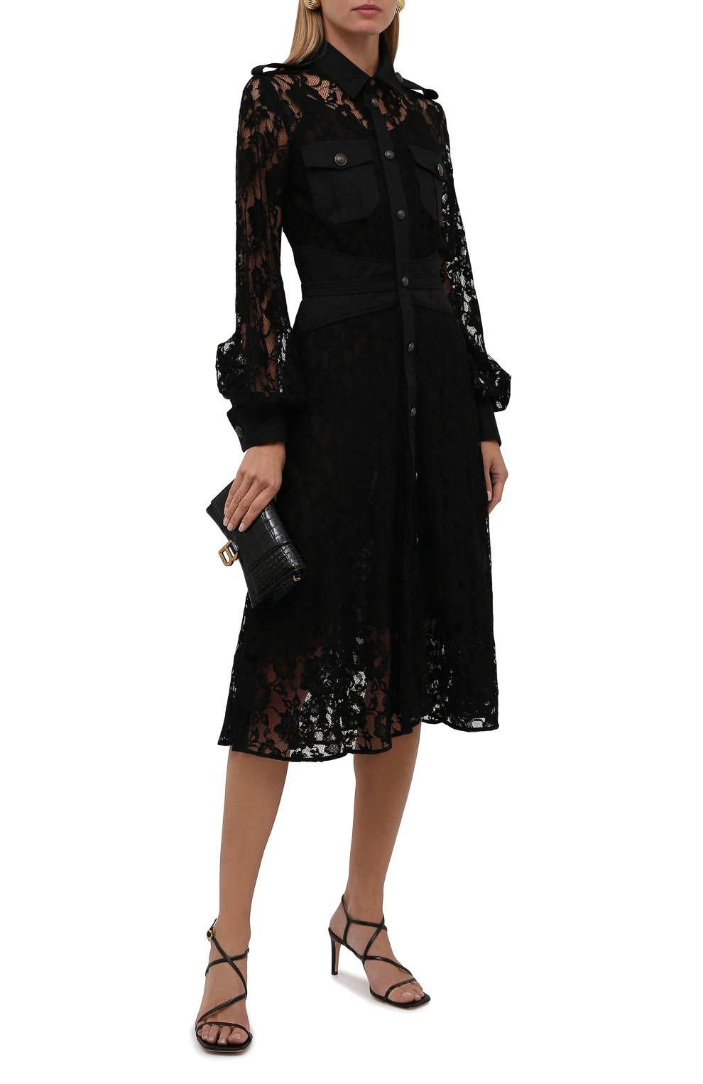 Платье из вискозы DSQUARED2 черного цвета по цене 158500 руб., арт. S72CV0264/S54162, фото 2 Платье из вискозы DSQUARED2, арт. S72CV0264/S54162, фото 2