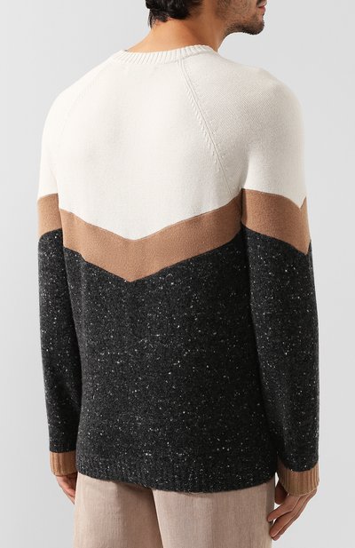 Свитер из смеси шерсти и кашемира BRUNELLO CUCINELLI, арт. M46700100, фото 4
