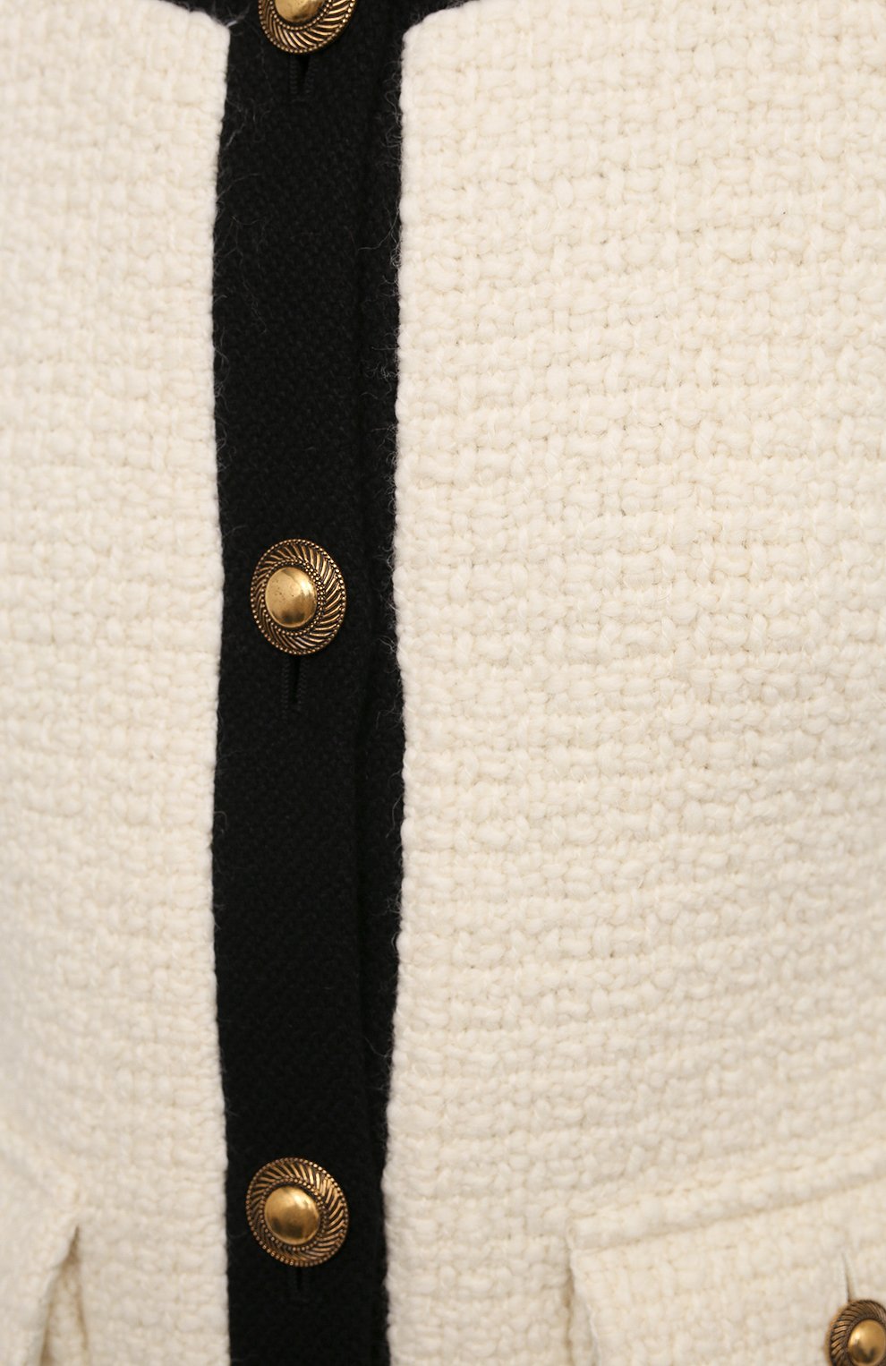 Шерстяной жакет SAINT LAURENT кремового цвета по цене 326500 руб., арт. 668542/Y118T, фото 5 Шерстяной жакет SAINT LAURENT, арт. 668542/Y118T, фото 5