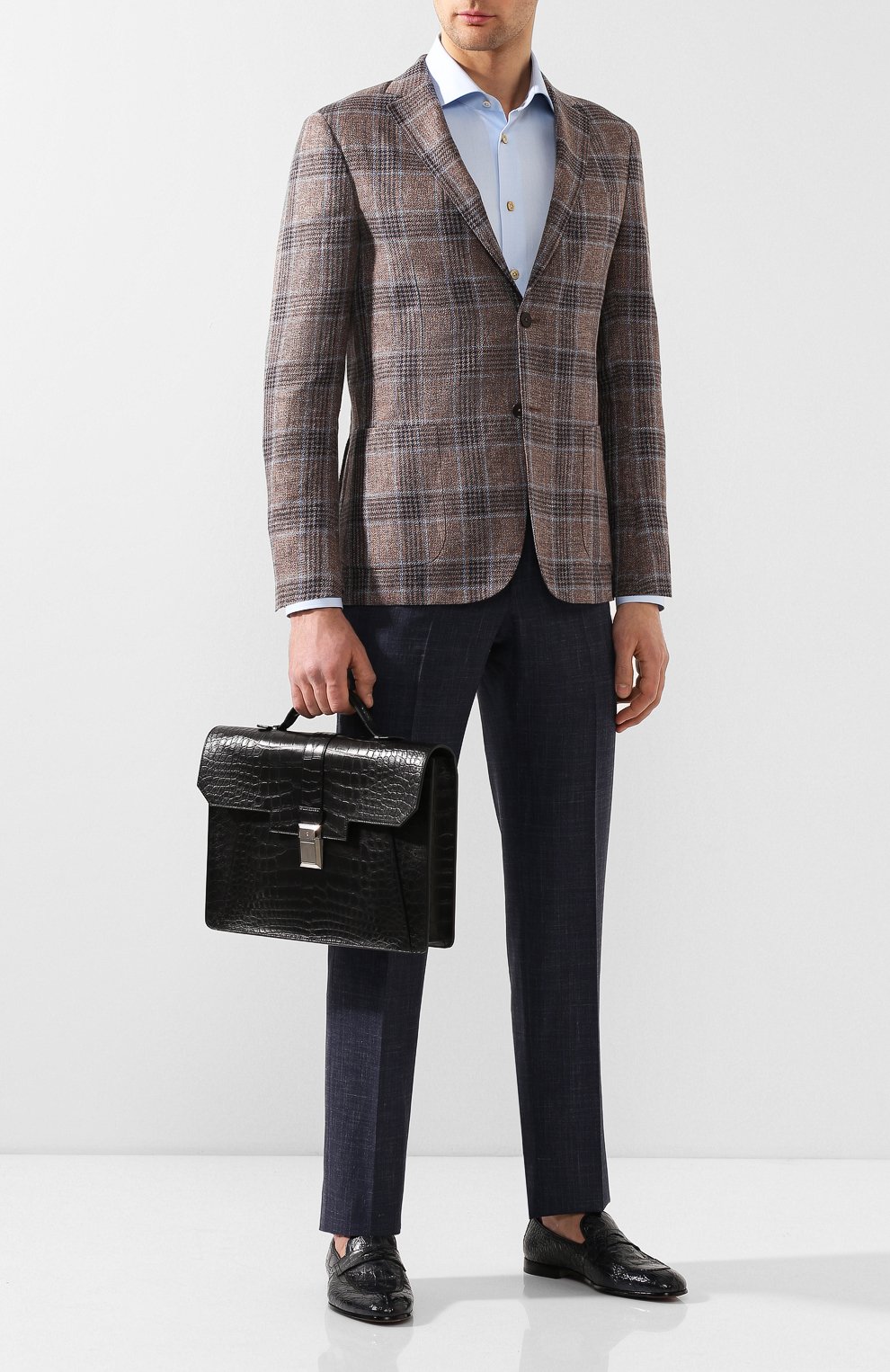 Портфель из кожи аллигатора ZILLI, арт. MJL-0BB08-10100/0001/AMIS, фото 2