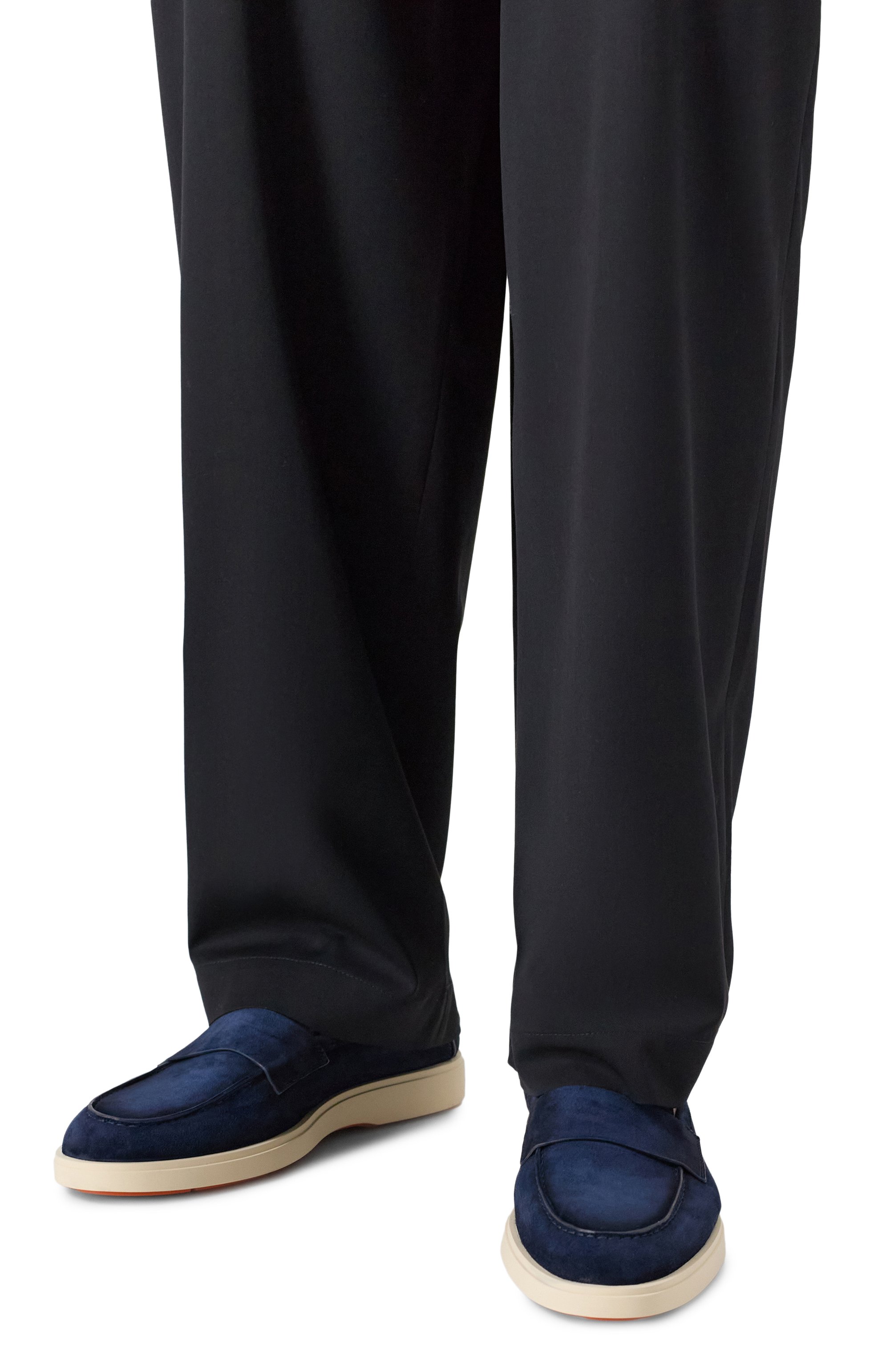 Замшевые лоферы detroit SANTONI темно-синего цвета по цене 99500 руб., арт. MGDG19051TICSEAA, фото 3 Замшевые лоферы detroit SANTONI, арт. MGDG19051TICSEAA, фото 3