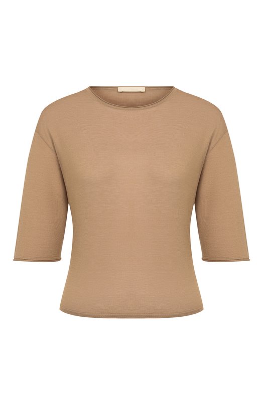 Футболка из шелка и хлопка 12 STOREEZ 136937 Бежевый 136937