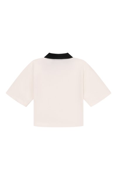 Хлопковое поло BARROW молочного цвета по цене 11350 руб., арт. S6BKJGP0180, фото 2 Хлопковое поло BARROW, арт. S6BKJGP0180, фото 2