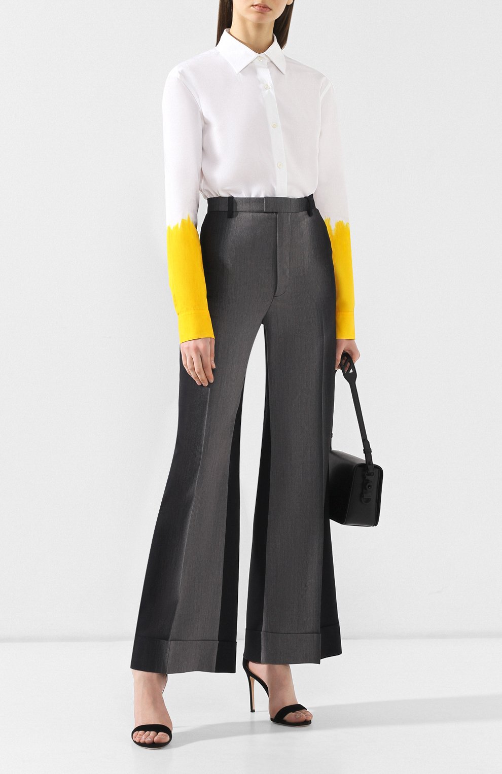 Шерстяные брюки MAISON MARGIELA серого цвета по цене 89950 руб., арт. S51KA0435/S49643, фото 2 Шерстяные брюки MAISON MARGIELA, арт. S51KA0435/S49643, фото 2