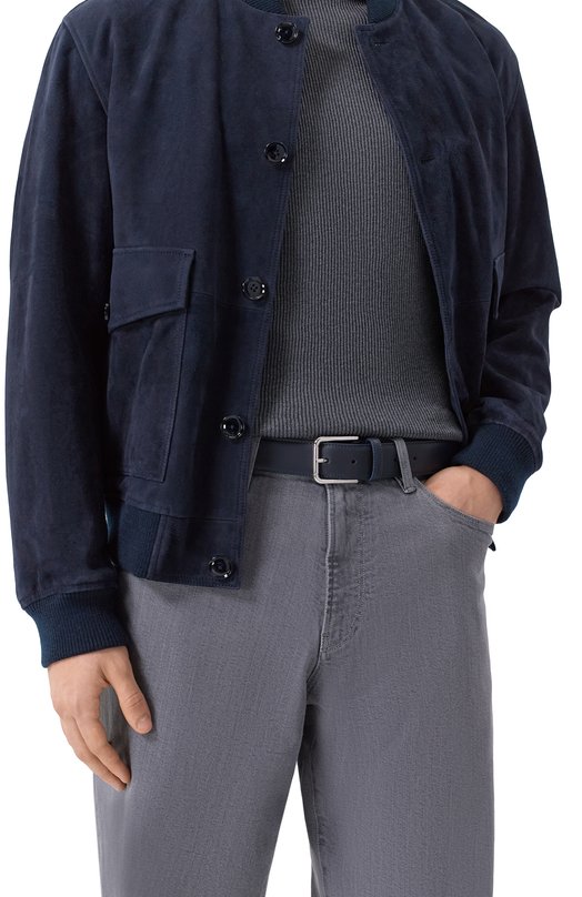 Кожаный ремень BOSS 50553388 Синий  50553388 Фото 2