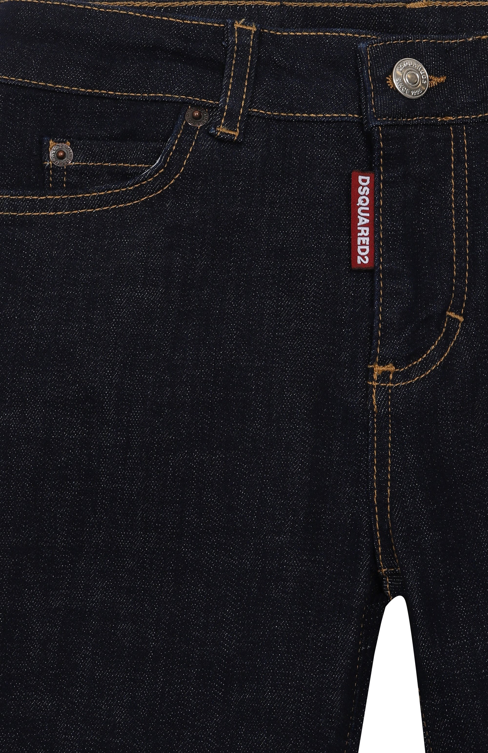 Джинсы DSQUARED2 темно-синего цвета по цене 21800 руб., арт. DQ2633/D0AAM, фото 3 Джинсы DSQUARED2, арт. DQ2633/D0AAM, фото 3