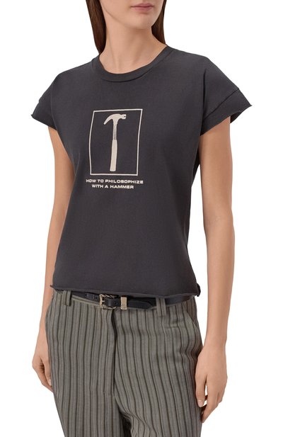 Хлопковая футболка ENFANTS RICHES DEPRIMES черного цвета по цене 88550 руб., арт. 120-564/C0TT0N, фото 3 Хлопковая футболка ENFANTS RICHES DEPRIMES, арт. 120-564/C0TT0N, фото 3